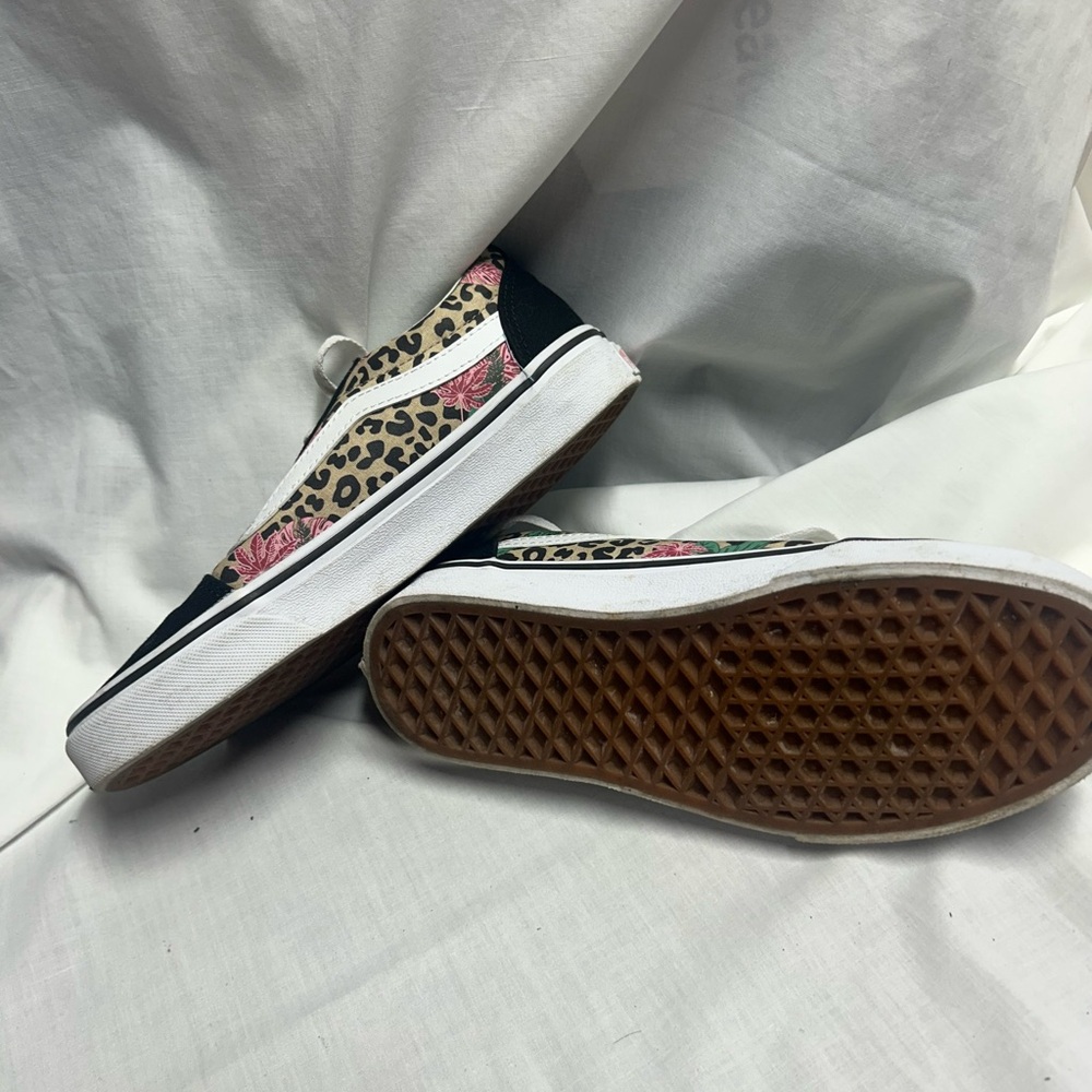 Vans Women's Old Skool Ward Cheetah Tropical Floral Print Shoes Size 6.5 - Picture 8 of 10